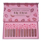Set 12 rujuri de buze, Young Vision, Lip Gloss Fashionable fotografia produsului