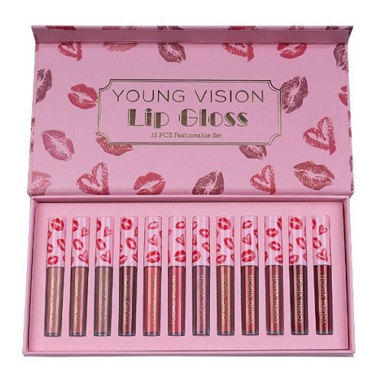 Set 12 rujuri de buze, Young Vision, Lip Gloss Fashionable fotografia produsului