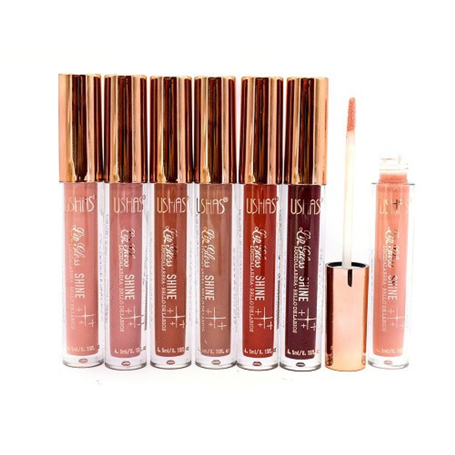 Set 6 luciuri de buze, Ushas, Shine Lip Gloss, 01 fotografia produsului