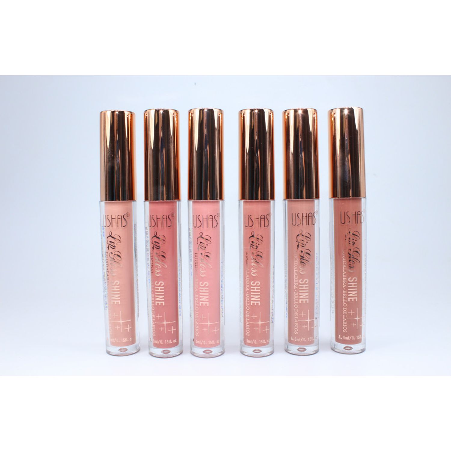 Set 6 luciuri de buze, Ushas, Shine Lip Gloss, 04 fotografia produsului View 2 L
