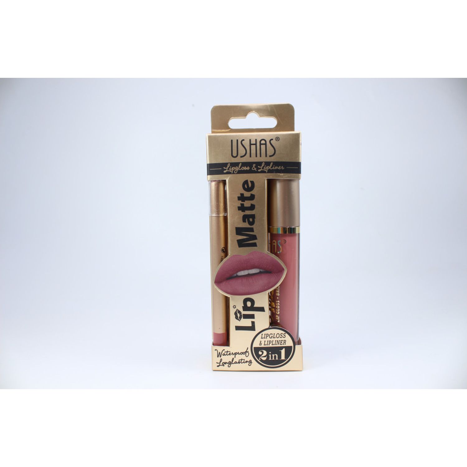 Set ruj de buze si creion, Ushas, Matte, Waterproof, 09 fotografia produsului View 3 L