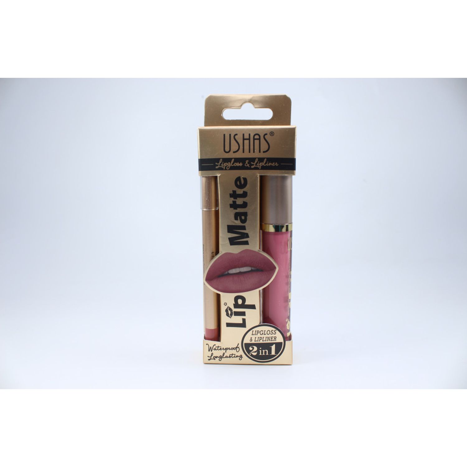 Set ruj de buze si creion, Ushas, Matte, Waterproof, 10 fotografia produsului View 2 L