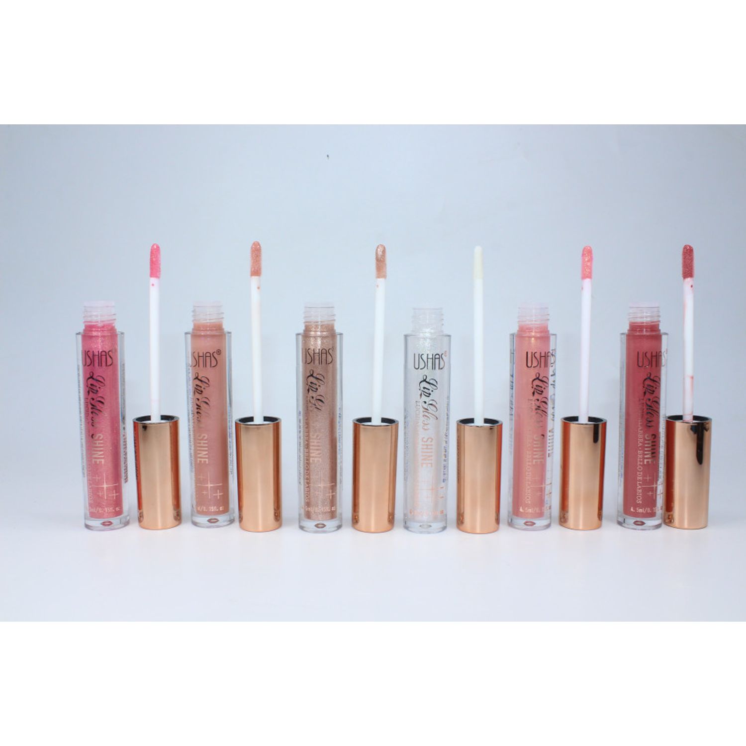 Set 6 luciuri de buze, Ushas, Shine Lip Gloss, 03 fotografia produsului View 3 L