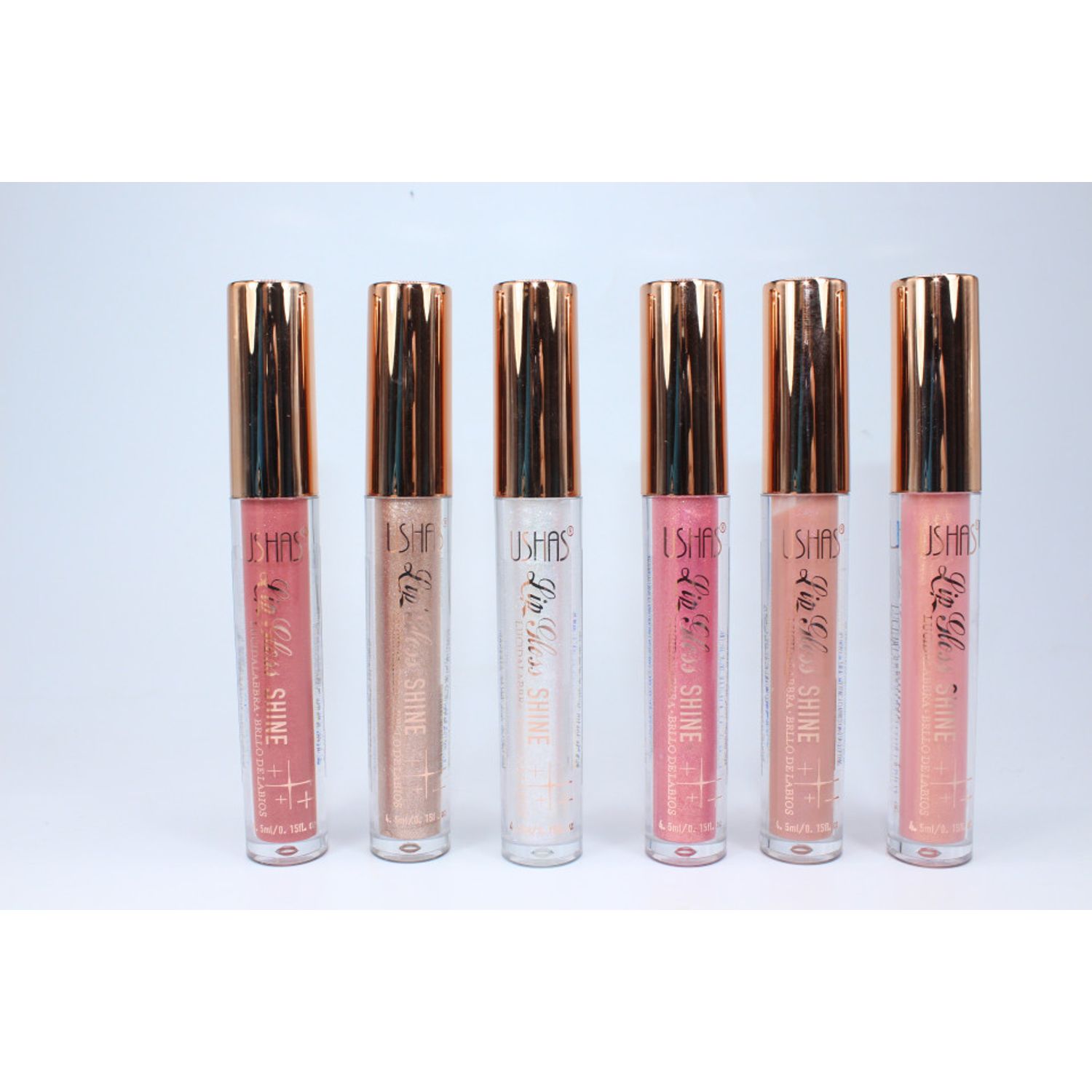 Set 6 luciuri de buze, Ushas, Shine Lip Gloss, 03 fotografia produsului View 2 L