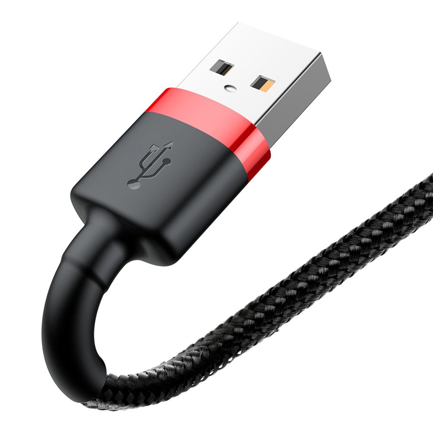Cablu de Date Baseus Cafule USB tip Lightning iPhone 0.5 m Negru+Rosu fotografia produsului View 5 L
