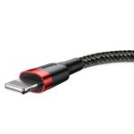 Cablu de Date Baseus Cafule USB tip Lightning iPhone 0.5 m Negru+Rosu fotografia produsului View 4 S