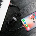 Cablu de Date Baseus Cafule USB tip Lightning iPhone 0.5 m Negru+Rosu fotografia produsului View 8 S
