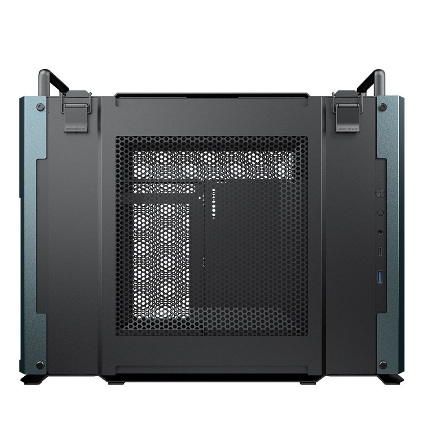 Carcasa Cougar Dust 2, Mini Tower (Negru/Albastru) fotografia produsului View 5 L