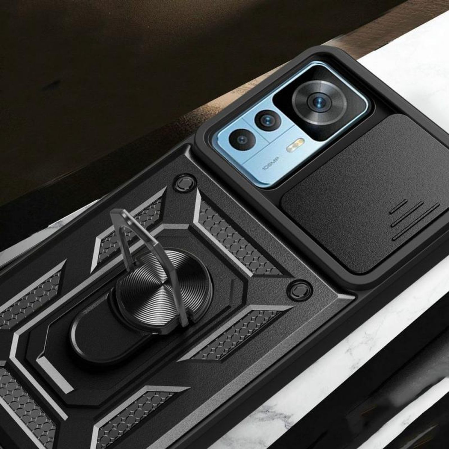 Carcasa TECH-PROTECT Cam Shield Pro compatibila cu Xiaomi 12T / 12T Pro (Negru) fotografia produsului View 5 L