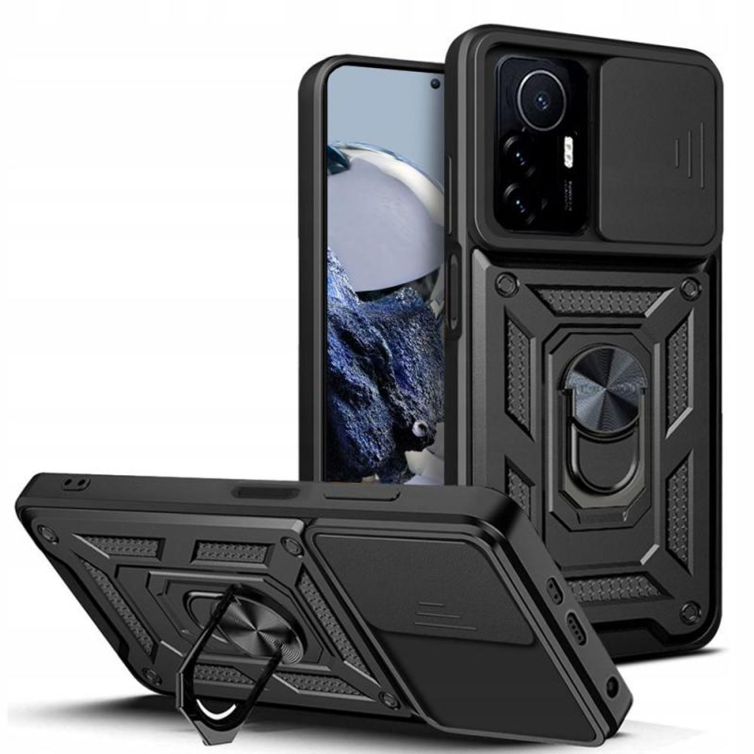 Carcasa TECH-PROTECT Cam Shield Pro compatibila cu Xiaomi 12T / 12T Pro (Negru) fotografia produsului View 8 L