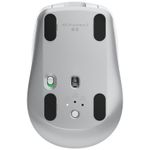 Mouse wireless Logitech MX Anywhere 3, 2.4GHz&Bluetooth, Scroll MagSpeed, Multidevice, USB-C, Gri Mouse Wireless Logitech MX Anywhere 3, USB/Bluetooth, Scroll MagSpeed, Multidevice (Gri) fotografia produsului View 3 S