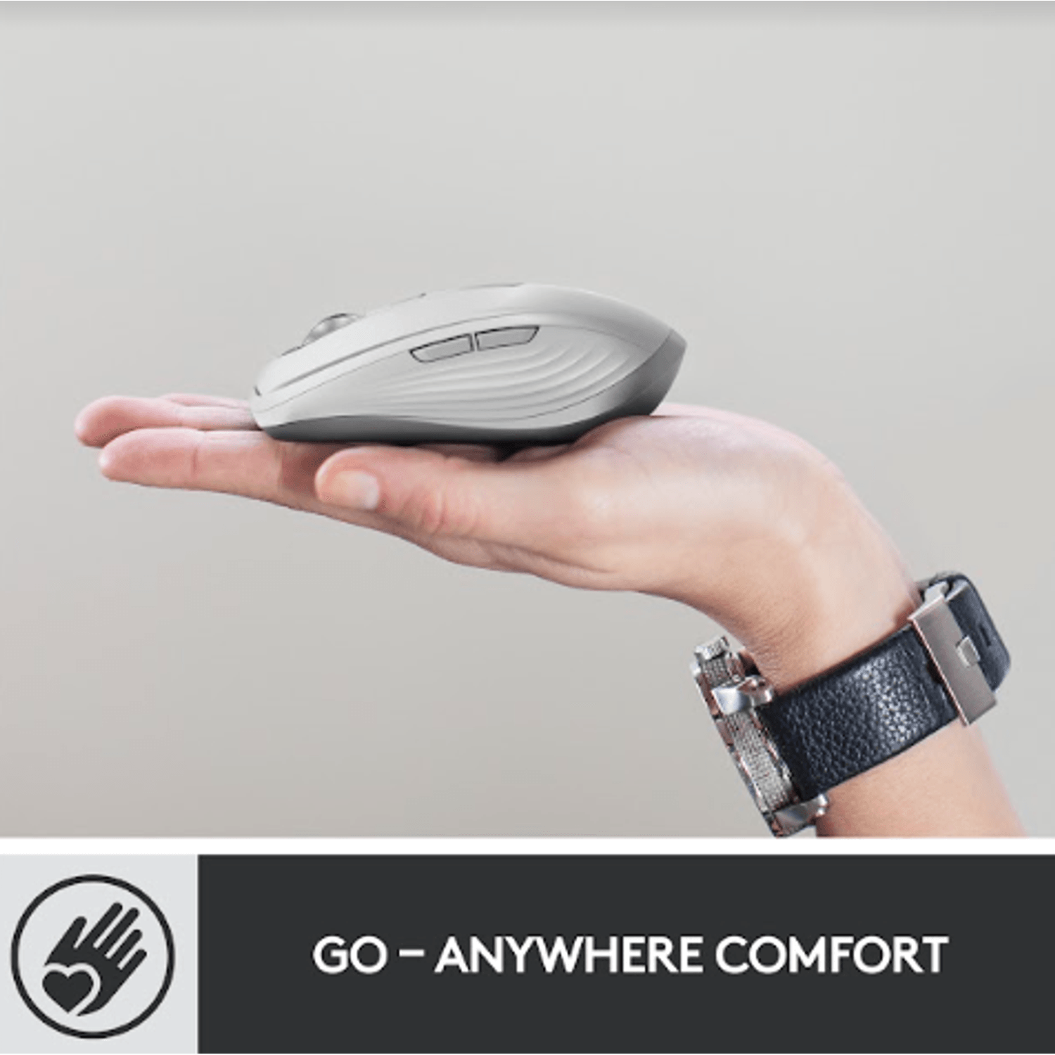 Mouse wireless Logitech MX Anywhere 3, 2.4GHz&Bluetooth, Scroll MagSpeed, Multidevice, USB-C, Gri Mouse Wireless Logitech MX Anywhere 3, USB/Bluetooth, Scroll MagSpeed, Multidevice (Gri) fotografia produsului View 14 L