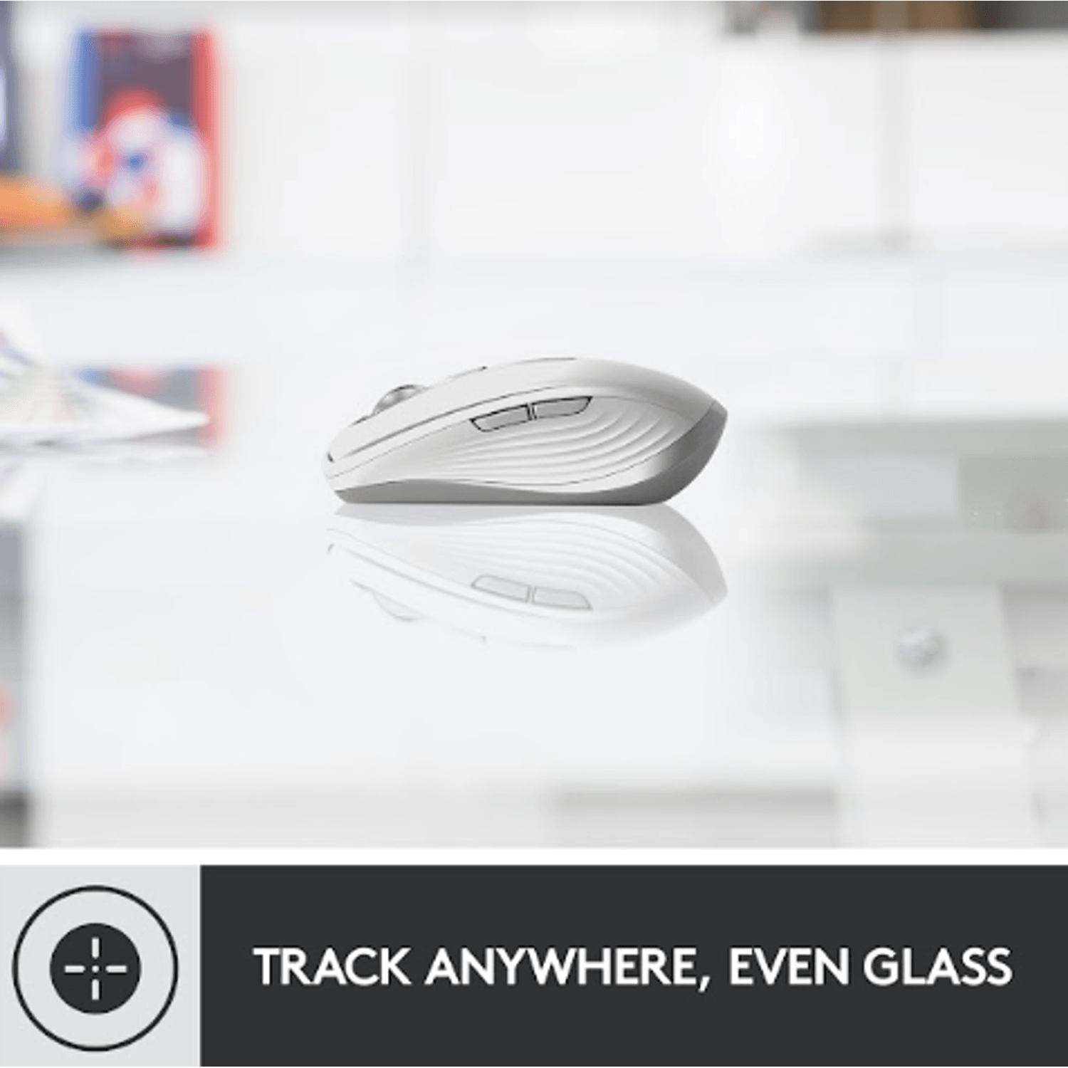 Mouse wireless Logitech MX Anywhere 3, 2.4GHz&Bluetooth, Scroll MagSpeed, Multidevice, USB-C, Gri Mouse Wireless Logitech MX Anywhere 3, USB/Bluetooth, Scroll MagSpeed, Multidevice (Gri) fotografia produsului View 10 L