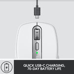 Mouse wireless Logitech MX Anywhere 3, 2.4GHz&Bluetooth, Scroll MagSpeed, Multidevice, USB-C, Gri Mouse Wireless Logitech MX Anywhere 3, USB/Bluetooth, Scroll MagSpeed, Multidevice (Gri) fotografia produsului View 13 S