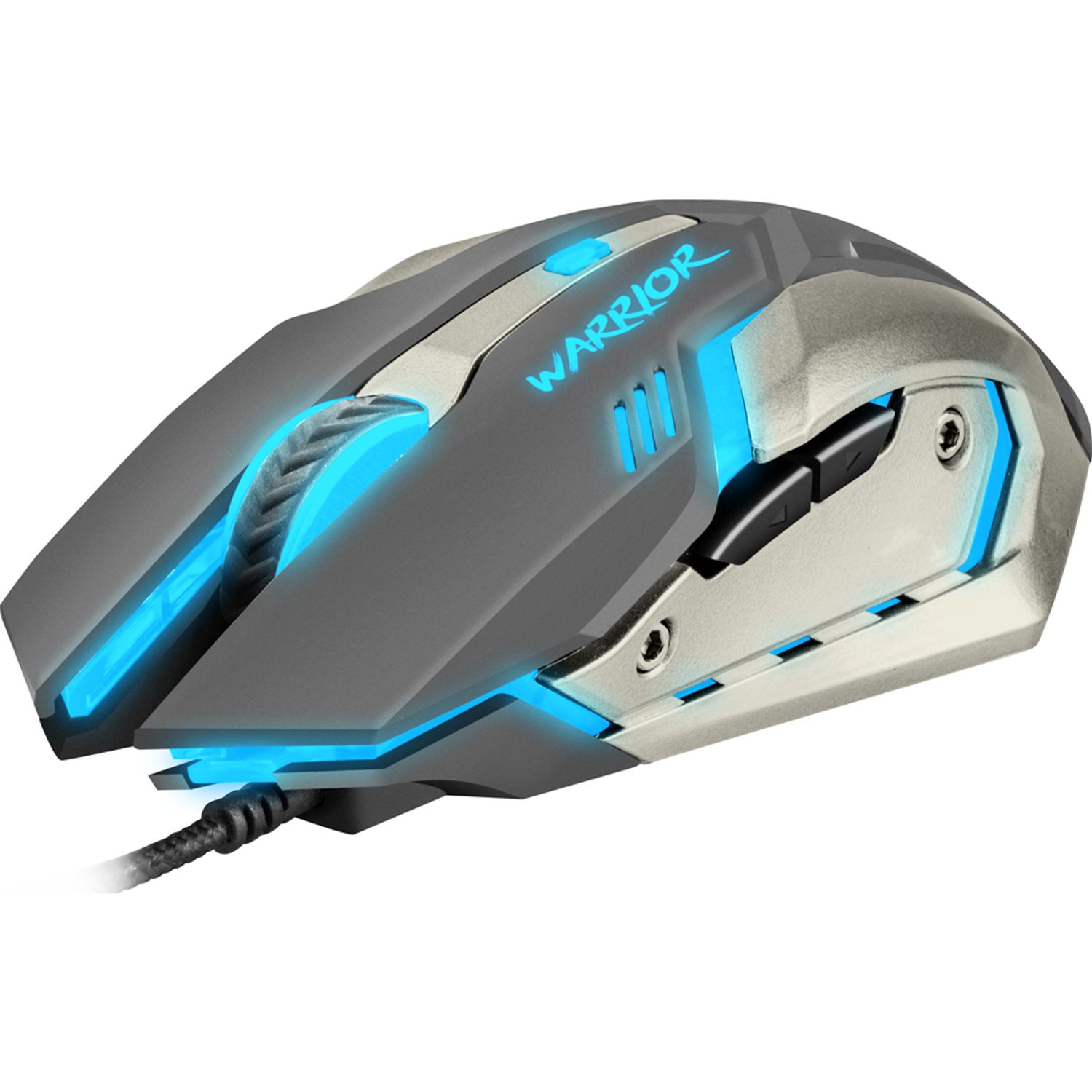 Mouse Gaming Fury Warrior (Gri/Albastru) fotografia produsului View 3 L