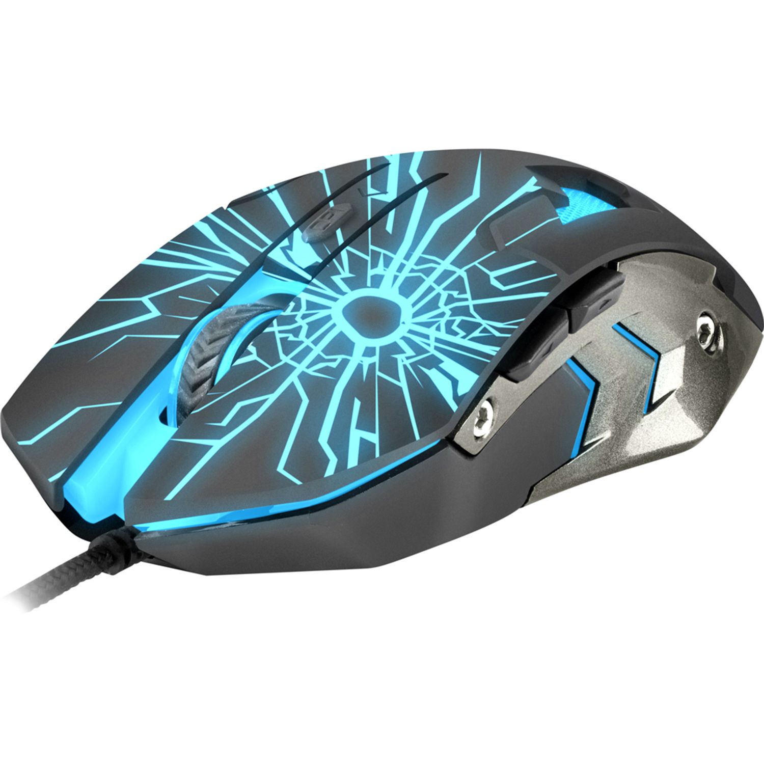 Mouse Gaming Fury Gladiator (Gri/Albastru) fotografia produsului View 3 L