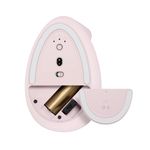 Mouse Logitech Lift Vertical Ergonomic, Rose / Dark Rose Mouse Wireless Logitech Lift Vertical Ergonomic, Bluetooth, 4000 DPI (Roz) fotografia produsului View 5 S