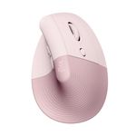 Mouse Logitech Lift Vertical Ergonomic, Rose / Dark Rose Mouse Wireless Logitech Lift Vertical Ergonomic, Bluetooth, 4000 DPI (Roz) fotografia produsului