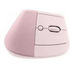 Mouse Logitech Lift Vertical Ergonomic, Rose / Dark Rose Mouse Wireless Logitech Lift Vertical Ergonomic, Bluetooth, 4000 DPI (Roz) fotografia produsului View 2 S
