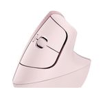 Mouse Logitech Lift Vertical Ergonomic, Rose / Dark Rose Mouse Wireless Logitech Lift Vertical Ergonomic, Bluetooth, 4000 DPI (Roz) fotografia produsului View 3 S