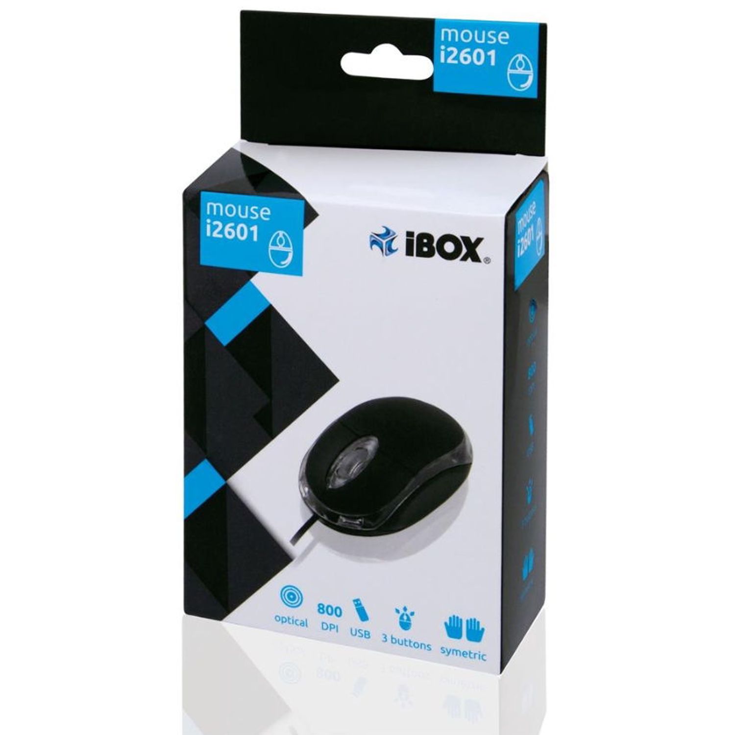 Mouse iBox i2601 Mouse Optic I-BOX i2601, 800 DPI, USB (Negru) fotografia produsului View 3 L