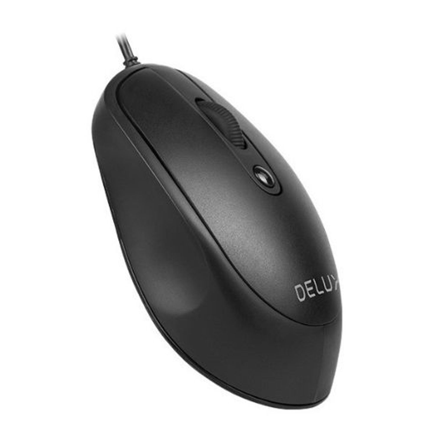 Mouse Optic Delux M366, USB, Black Mouse Delux M366BU-BK, USB, 3200 DPI (Negru) fotografia produsului View 4 L