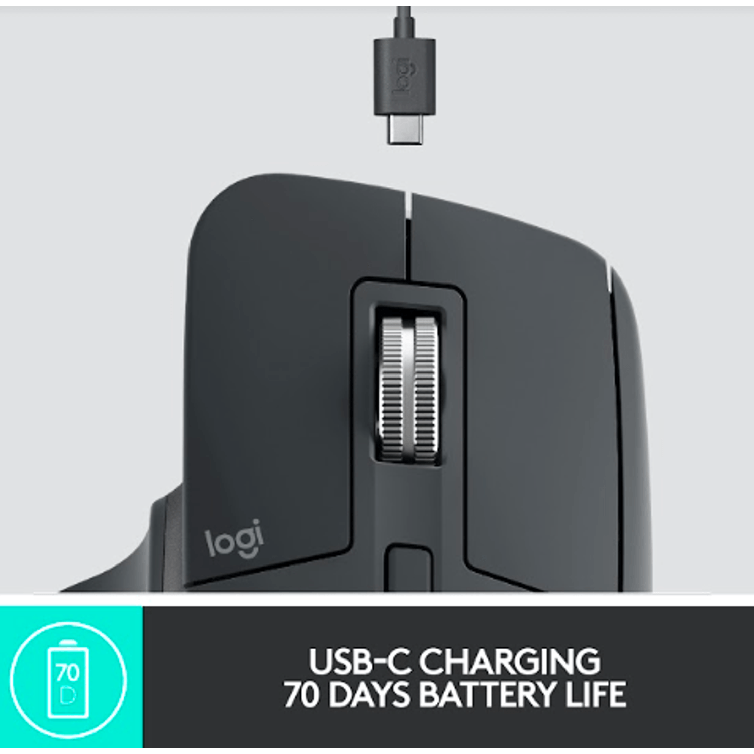 Mouse wireless Logitech MX Master 3, Negru Grafit Mouse Optic Wireless Logitech MX Master 3, 4000dpi (Negru) fotografia produsului View 11 L