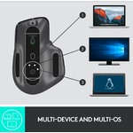 Mouse wireless Logitech MX Master 3, Negru Grafit Mouse Optic Wireless Logitech MX Master 3, 4000dpi (Negru) fotografia produsului View 13 S