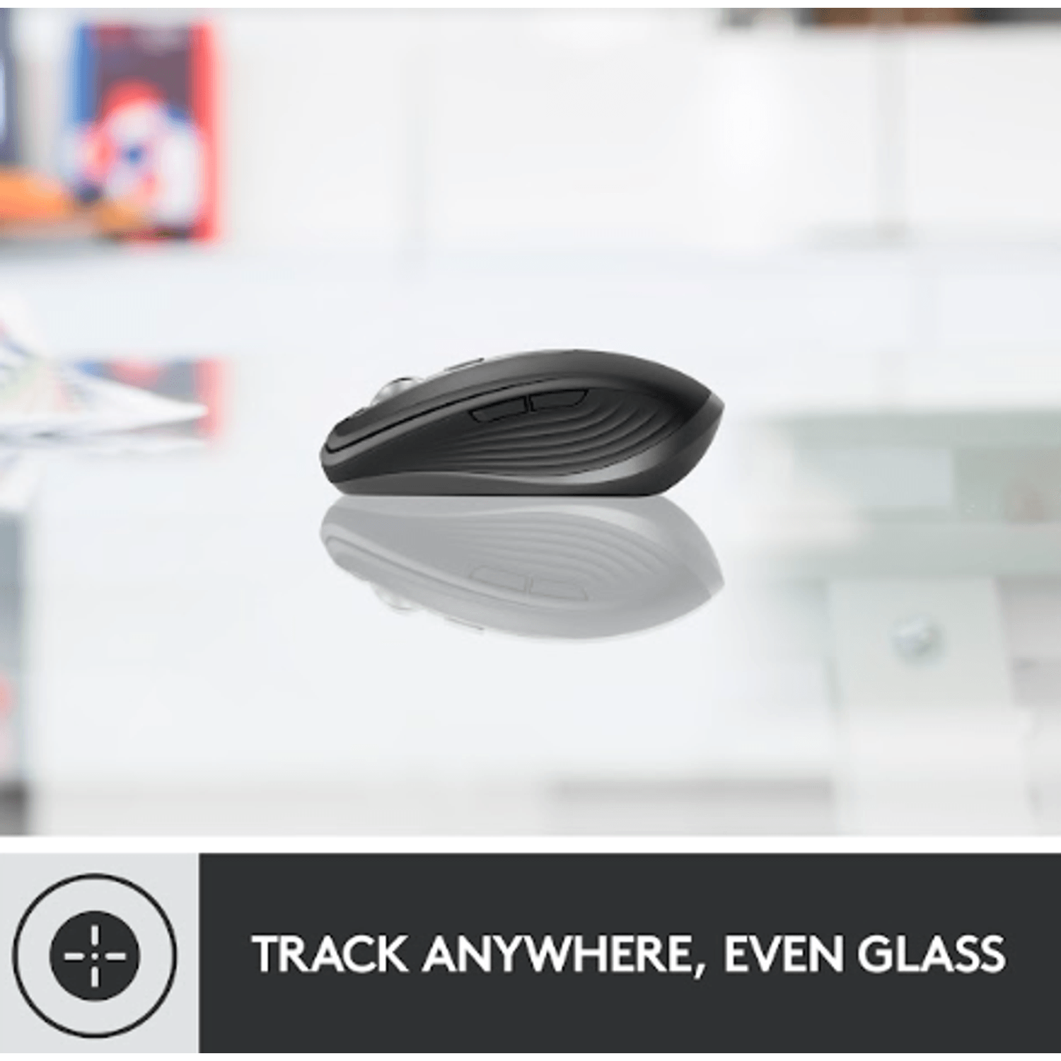 Mouse wireless Logitech MX Anywhere 3, 2.4GHz&Bluetooth, Scroll MagSpeed, Multidevice, USB-C, Negru Grafit Mouse Wireless Logitech MX Anywhere 3, USB/Bluetooth, Scroll MagSpeed, Multidevice (Negru) fotografia produsului View 14 L