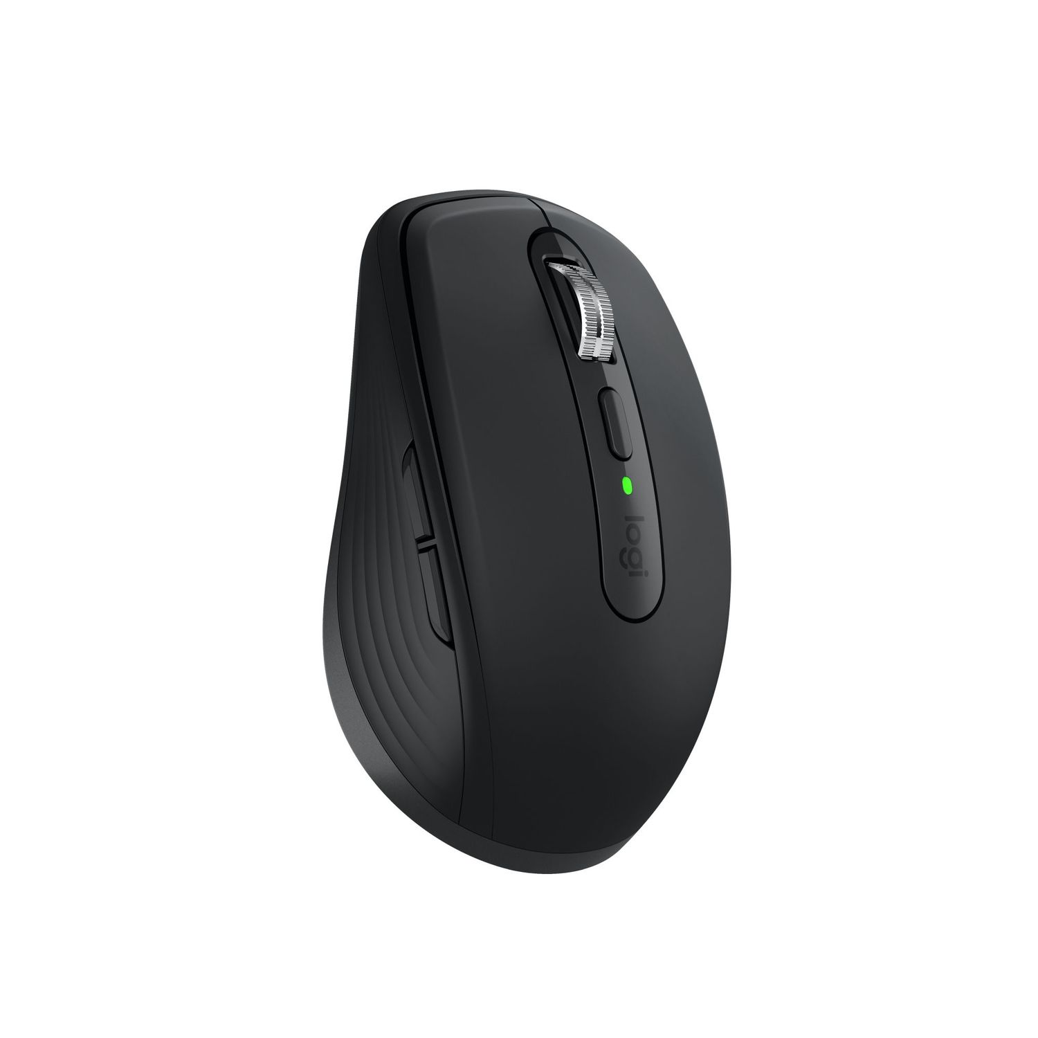 Mouse wireless Logitech MX Anywhere 3, 2.4GHz&Bluetooth, Scroll MagSpeed, Multidevice, USB-C, Negru Grafit Mouse Wireless Logitech MX Anywhere 3, USB/Bluetooth, Scroll MagSpeed, Multidevice (Negru) fotografia produsului View 5 L