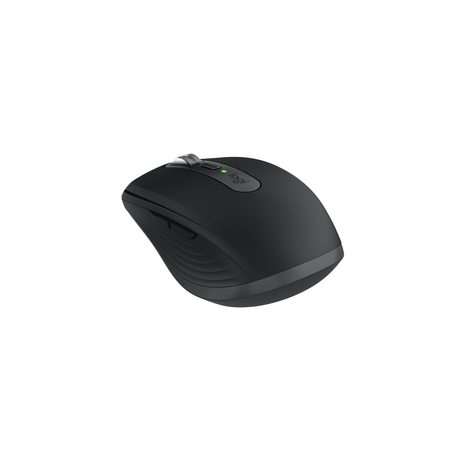 Mouse wireless Logitech MX Anywhere 3, 2.4GHz&Bluetooth, Scroll MagSpeed, Multidevice, USB-C, Negru Grafit Mouse Wireless Logitech MX Anywhere 3, USB/Bluetooth, Scroll MagSpeed, Multidevice (Negru) fotografia produsului View 3 L