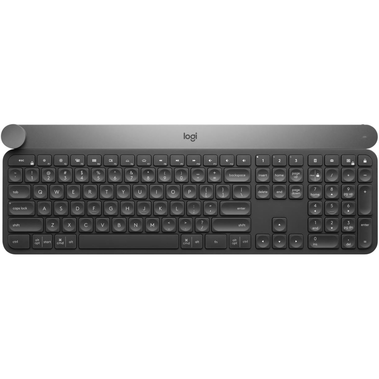 Tastatura wireless Logitech Craft Advanced, Iluminare, Creative input dial, US INTL layout, Graphite Tastatura Wireless Logitech Craft (Negru) fotografia produsului