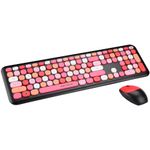 Kit wireless tastatura + mouse Serioux Colourful, rosu fotografia produsului
