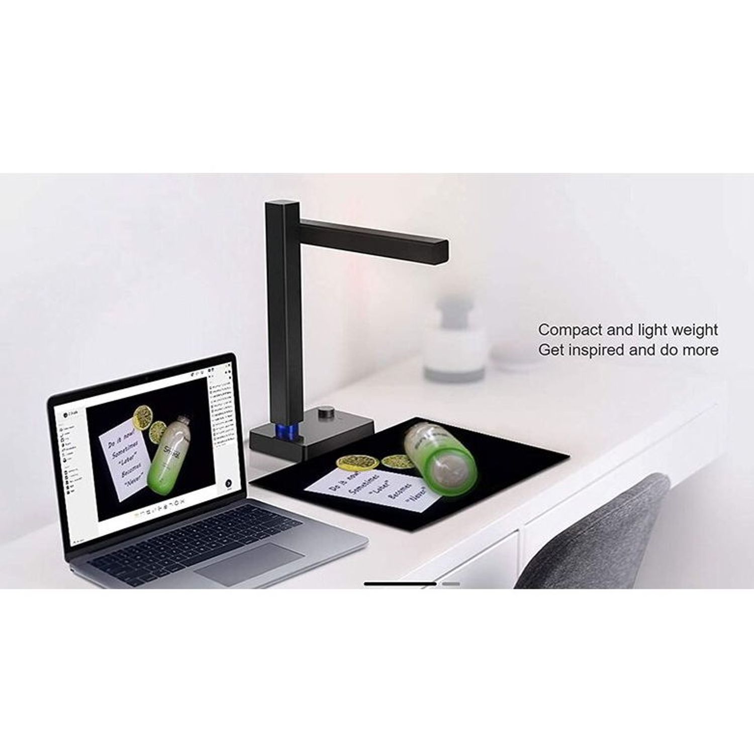 Scanner Czur Shine 800 Pro, 270 DPI, 8MP, A4 (Negru) fotografia produsului View 2 L