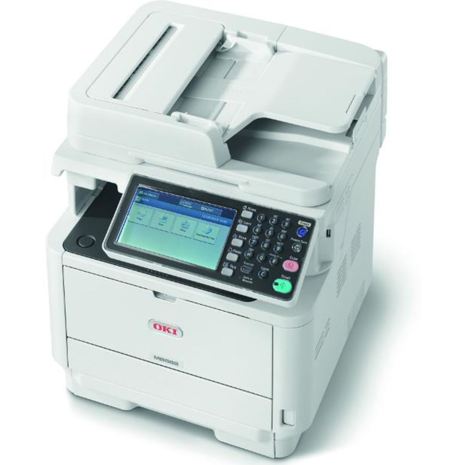Multifunctional laser A4 monocrom OKI MB562dnw Multifunctional OKI MB562dnw, laser alb-negru, A4, 45 ppm, Duplex, RADF, Retea, Wireless fotografia produsului View 3 L