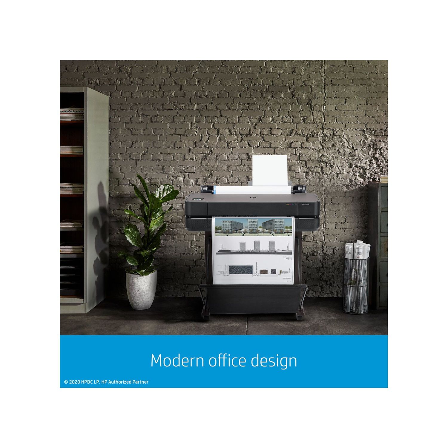 Plotter HP DesignJet T630 24', Wireless, Retea, A1 Plotter HP DesignJet T630 24", Retea, Wi-Fi, USB, A1, ADF (Negru) fotografia produsului View 3 L