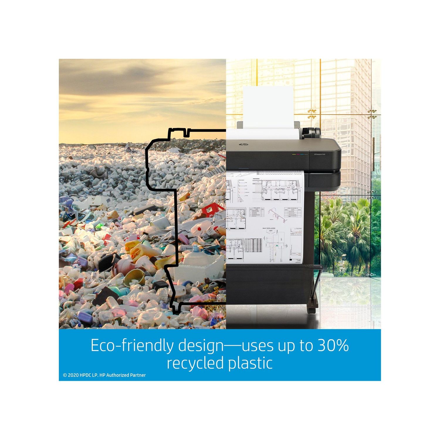 Plotter HP DesignJet T630 24', Wireless, Retea, A1 Plotter HP DesignJet T630 24", Retea, Wi-Fi, USB, A1, ADF (Negru) fotografia produsului View 4 L