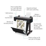 Plotter HP DesignJet T630 24', Wireless, Retea, A1 Plotter HP DesignJet T630 24", Retea, Wi-Fi, USB, A1, ADF (Negru) fotografia produsului View 2 S