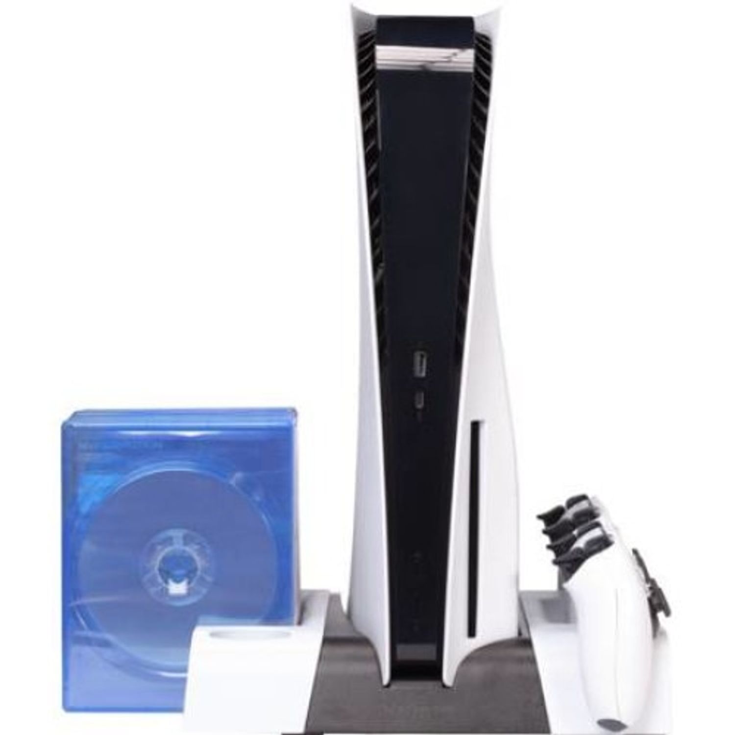Statie multifunctionala pentru consola PS5 si pad-uri DualSense SteelDigi AZURE fotografia produsului View 5 L