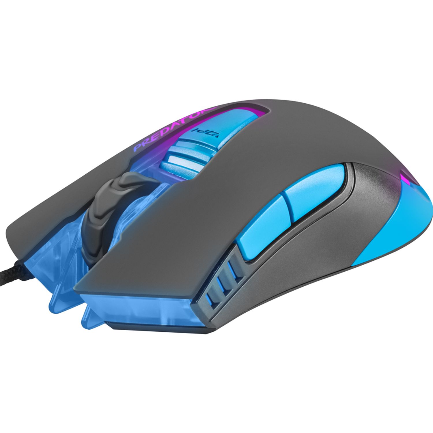 Mouse Gaming Fury Predator (Gri/Albastru) fotografia produsului View 3 L