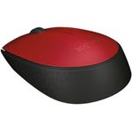 Mouse Logitech M171, Wireless, Rosu Mouse Wireless Logitech M171, USB, 1000 DPI (Rosu) fotografia produsului View 3 S