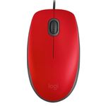 Mouse Logitech M110, Silentios, Rosu Mouse Logitech M110 Silent, 1000 DPI, Optic (Rosu) fotografia produsului
