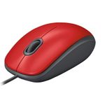 Mouse Logitech M110, Silentios, Rosu Mouse Logitech M110 Silent, 1000 DPI, Optic (Rosu) fotografia produsului View 2 S