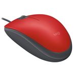 Mouse Logitech M110, Silentios, Rosu Mouse Logitech M110 Silent, 1000 DPI, Optic (Rosu) fotografia produsului View 3 S