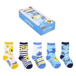 Set 5 Sosete bebe Baby Shark,Multicolor, Marime 15/16 fotografia produsului View 2 S
