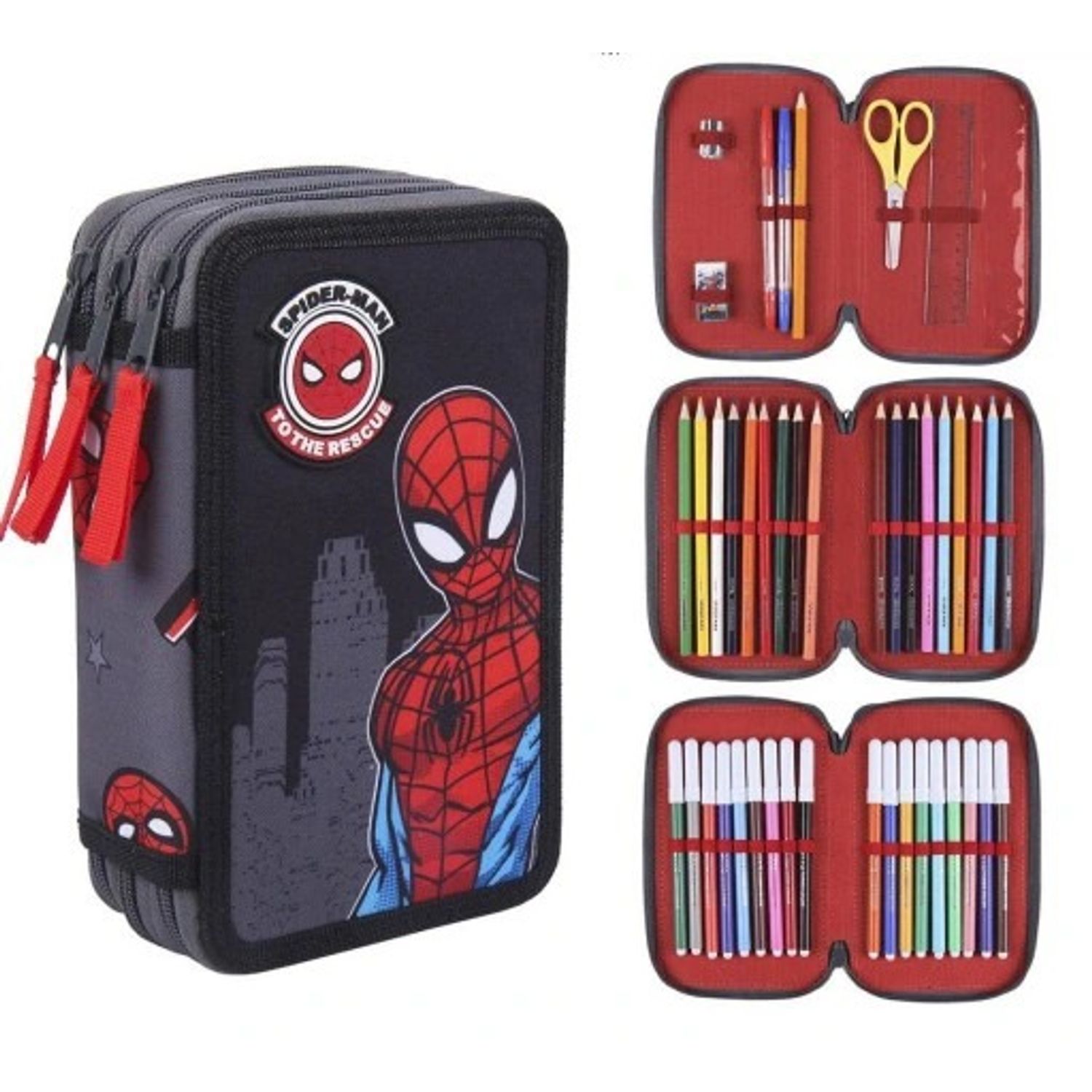 Penar Echipat, Spiderman, 3 Compartimente, Multicolor fotografia produsului View 7 L