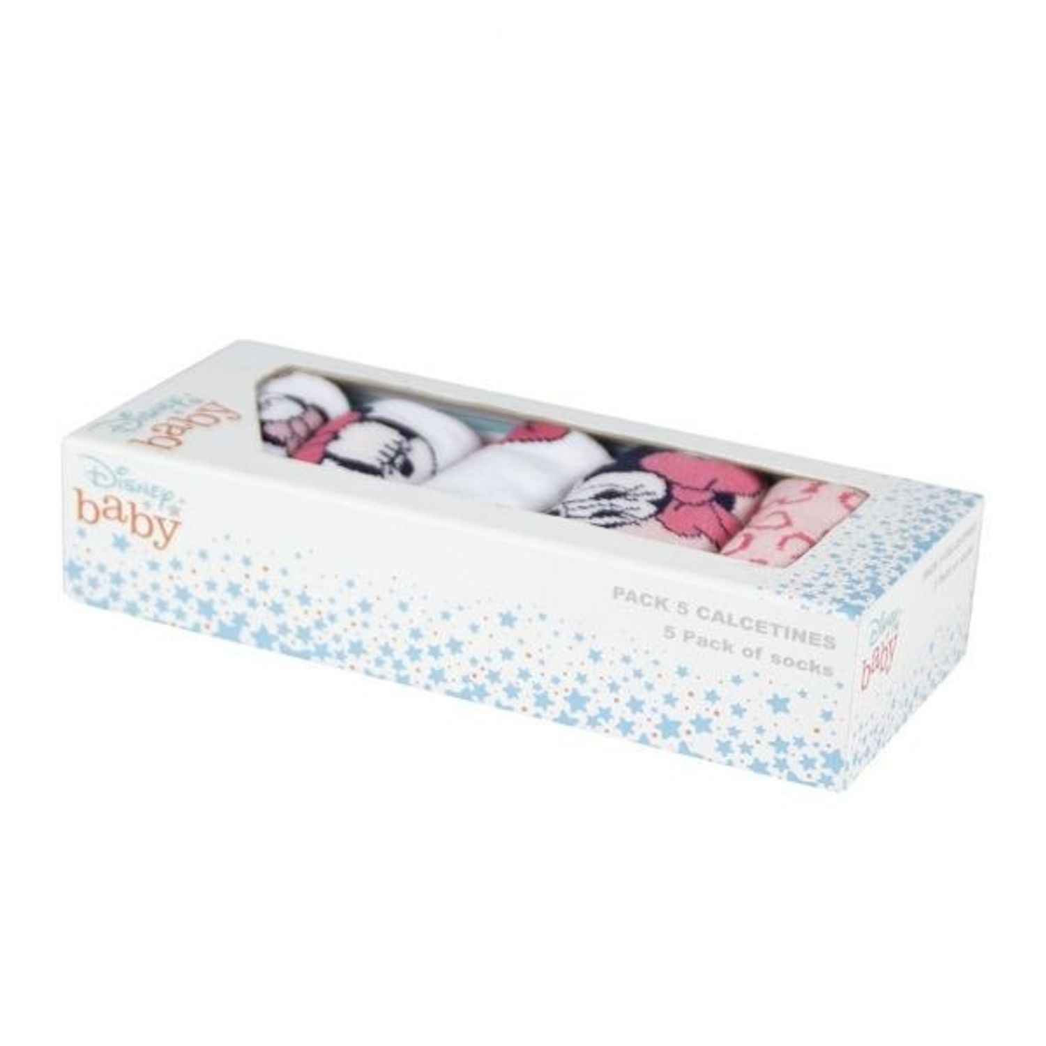 Set 5 Sosete bebe Minnie Mouse,Multicolor, Marime 19/20 fotografia produsului View 4 L