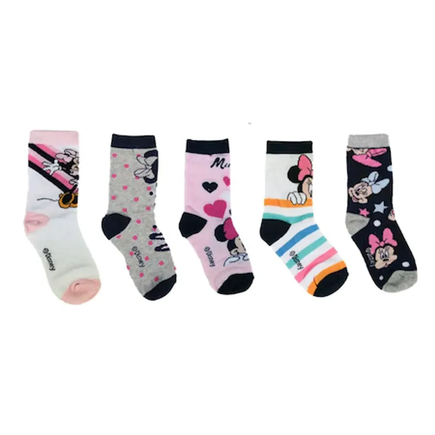 Set 5 sosete fete Minnie Mouse,Multicolor, Marime 23/25 fotografia produsului View 4 L