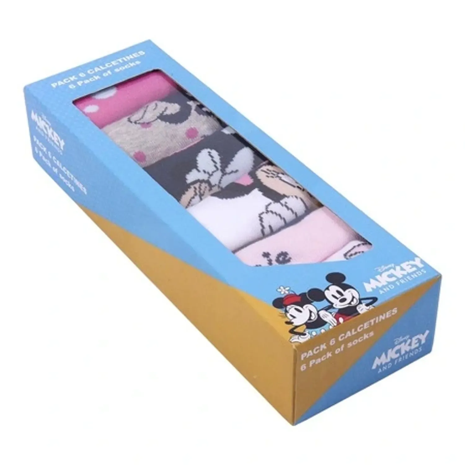 Set 5 sosete fete Minnie Mouse,Multicolor, Marime 23/25 fotografia produsului View 2 L
