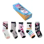 Set 5 sosete fete Minnie Mouse,Multicolor, Marime 23/25 fotografia produsului